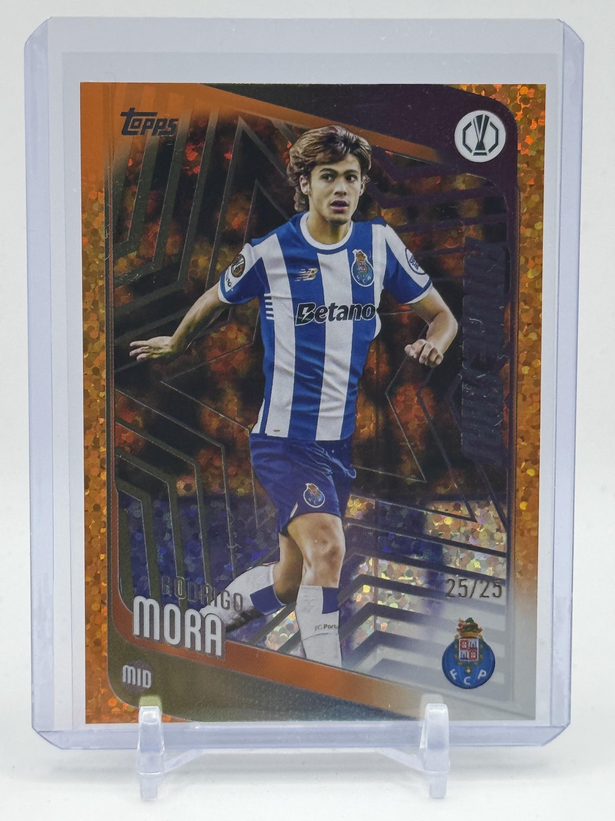 2025-26 Topps UEFA Club Competitions #83 Rodrigo Mora Orange Holo #/25