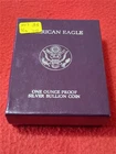 1988-S PROOF American Silver Eagle Dollar.   ASE.   OGP & COA        #MF-1733