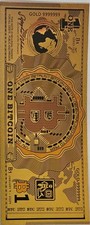 Billete conmemorativo chapado en oro de Bitcoin