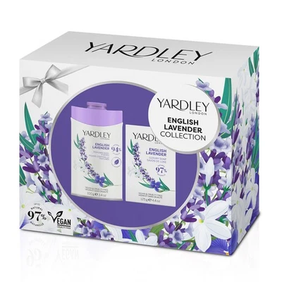 Yardley London English Lavender Collection Body Powder 100g & Soap 125g Set Gift