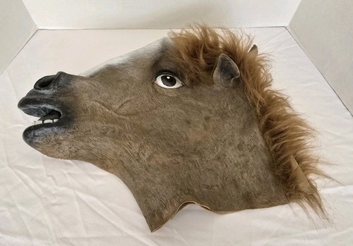 Loftus International Realistic Horse Full Head Animal Mask Brown Black One Size