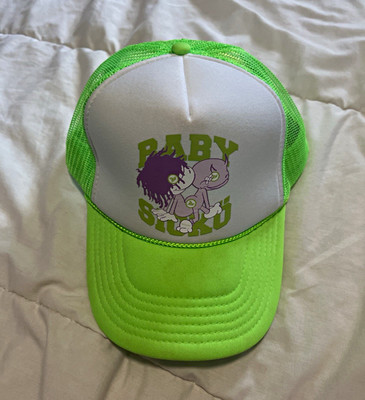 Baby Sicko Green/White Trucker Hat Mesh Back Adjustable One Size