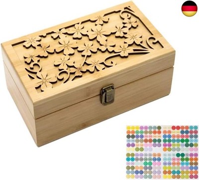 RoseFlower Bambus Ätherisches Öl Organisator Behälter Duftöle Display Ständer, 2
