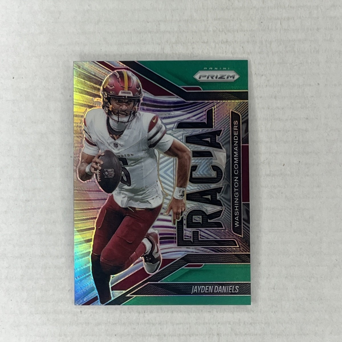 2025 Panini Prizm - Fractal Jayden Daniels #1 Green Prizm