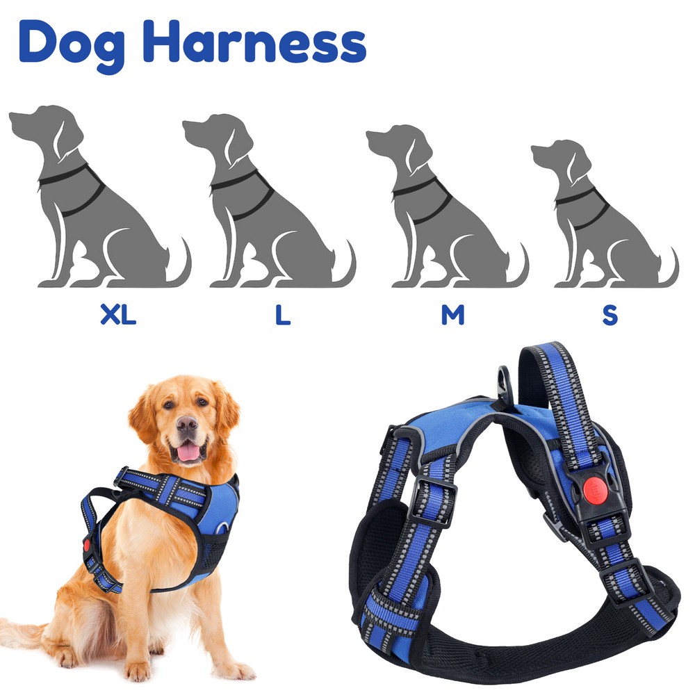 Dog Harness Breathable Mesh No Pull Pet Harness Soft Comfortable Dog Vest tyzNp