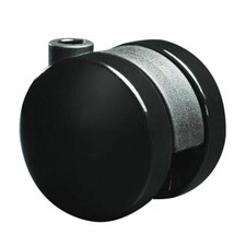 4 Stück Bürostuhlrollen Drehstuhlrollen Stuhlrolle Doppelrad Hartbodenrolle 50mm