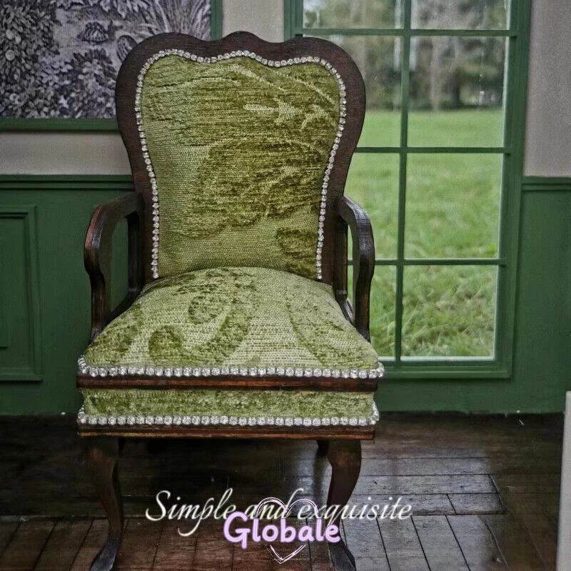 Miniatur Puppenhaus Vintage Möbel Maßstab 1:6 Unvollendetes Palast Einzelsofa - Bild 2 von 4
