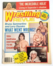 WRESTLING REVUE - AUG 1980 -  HULK HOGAN  DUSTY RHODES / BRUNO SAMMARTINO