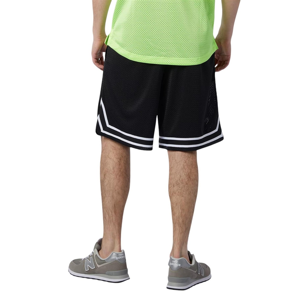 ★★New Balance★★ NBNEF21553 UNI NB BOY Basketball Short S NEW BALANCE MEN'S PSY VARSITY BASKETBALL MESH SHORTS BLACK