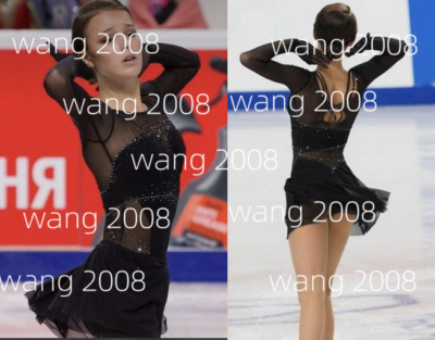 ice figure skating competition dress Gymnastics costume dance Dress black |  eBay