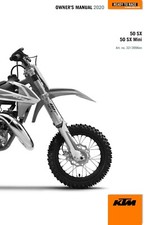 KTM Owners Manual Book Guide 2020 50 SX & 2020 50 SX Mini 