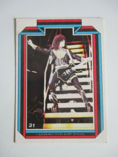 KISS TRADING CARD 1978 SERIES 1 No 31 DONRUSS AUCOIN PAUL STANLEY - Picture 1 of 2