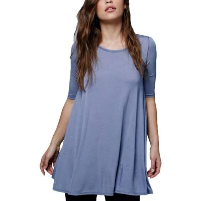Free People Femmes Dos Ouvert Manche Courte Col Bateau Tunique Haut S - Photo 1/4