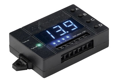 ESX DRDS-14 4-Kanal Remote Delay Switch Smart-Remote mit Digitaler Voltanzeige