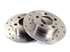 Eurospec Drilled Rear Brake Rotor Set Mk4 Golf Jetta Beetle 232mm 1J0615601D