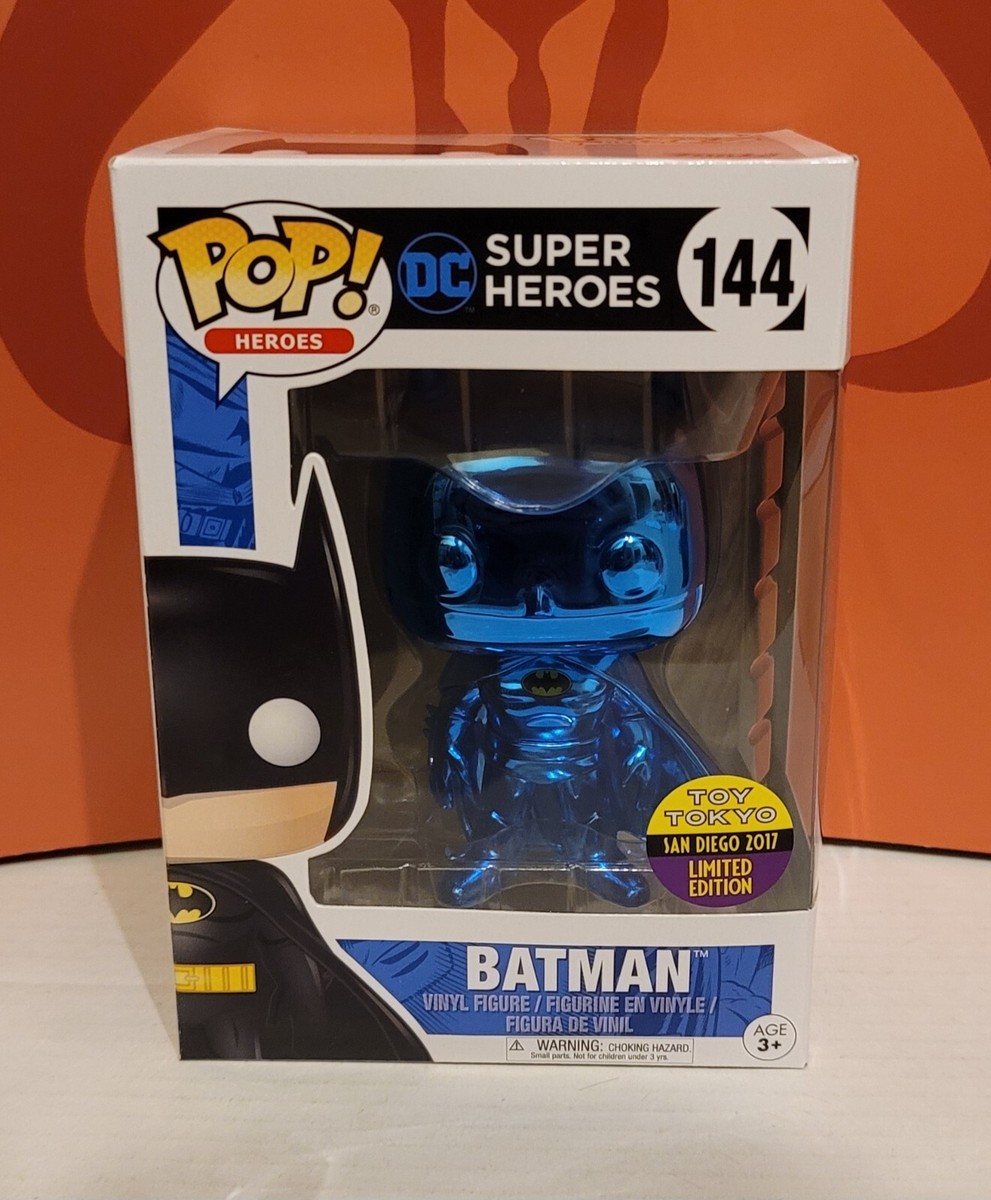 DC Heroes #0144 Funko POP! Batman *Blue Chrome* (SDCC/Toy Tokyo