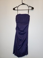 B. Darlin Junior Sz 1 / 2 Dress Sleeveless Semi Formal Prom Blue Spaghetti Strap