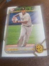 YENDRY ROJAS 2022 BOWMAN DRAFT CARD #BD-2 SAN DIEGO PADRES (PROSPECT BASE)