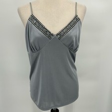 Vintage Xhilaration Womens Y2K Babydoll Top Sz XL Silver Whimsigoth Fairy Grunge