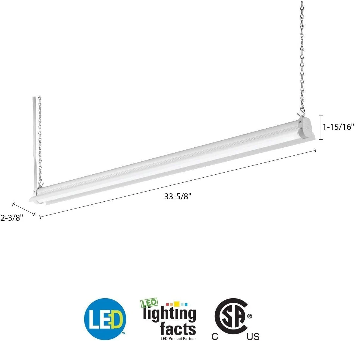 Shlp 36In 40K 80Cri Dna Led Shop Light 4000K 3000 Lumens 36 Inch