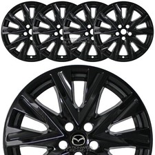 4 fits Mazda CX-5 Premium 2019-2024 Black 19" Wheel Skins Hub Caps Rim Covers