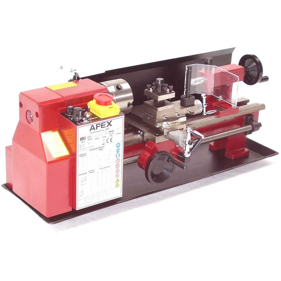 55449 Mini Tornio Macchina 300mm Banco Lavori Metallo Torni - Immagine 2 di 4