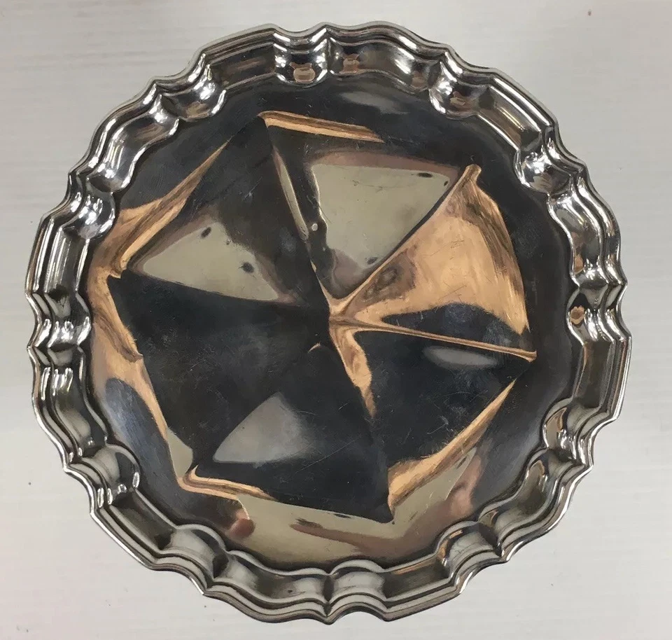 Antique Goldsmiths & Silversmiths 1916 Solid Silver Minature Tripod Table 97g AF — 第 4/4 张图片