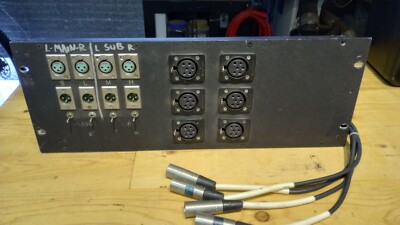 Audio Amp Rack Back Panel-4 XLR inputs and outputs, 6 EP-6 speaker ...