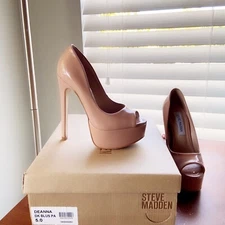 Steve Madden Open Toe Platform Pumps Size 5 (USA)  Sexy High Heels Rare