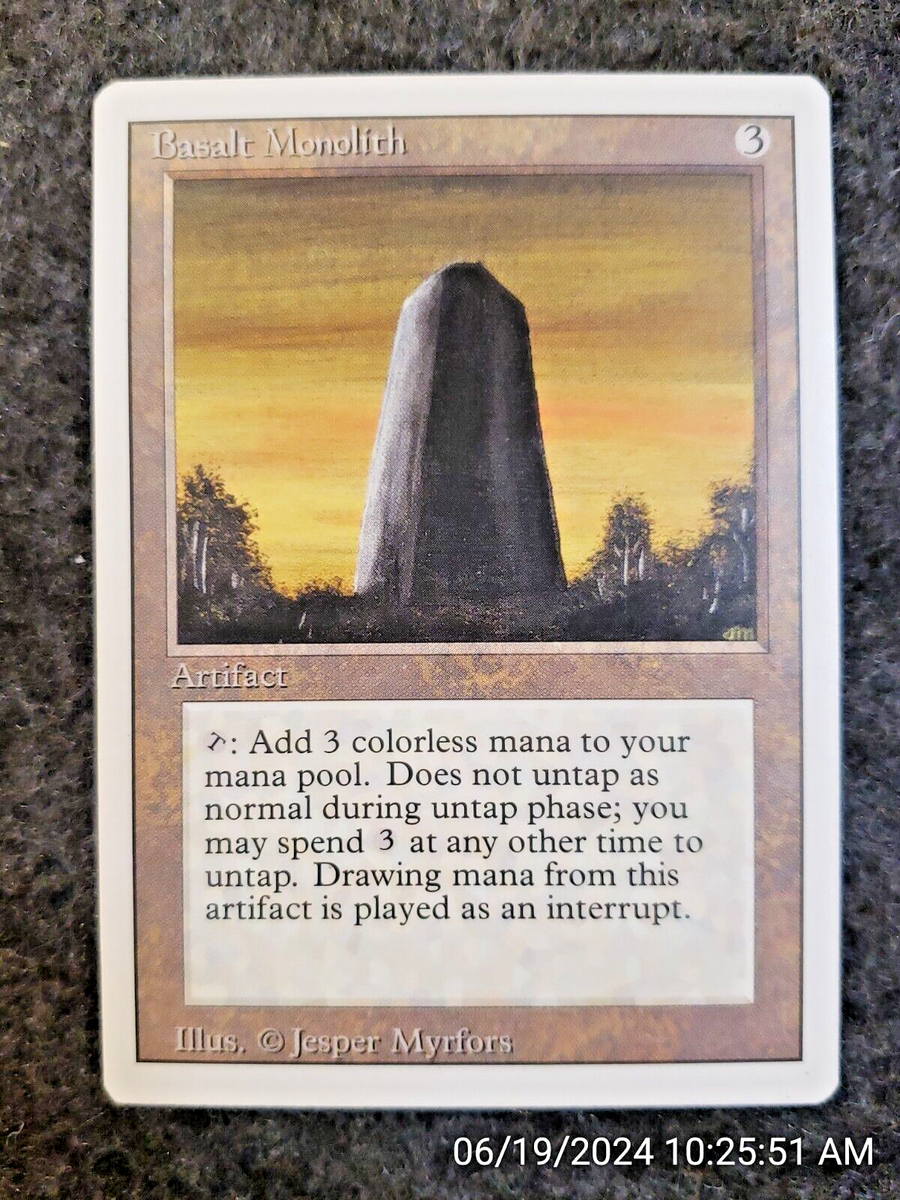 Basalt Monolith Revised NM Artifact MAGIC GATHERING{NEVER PLAYED