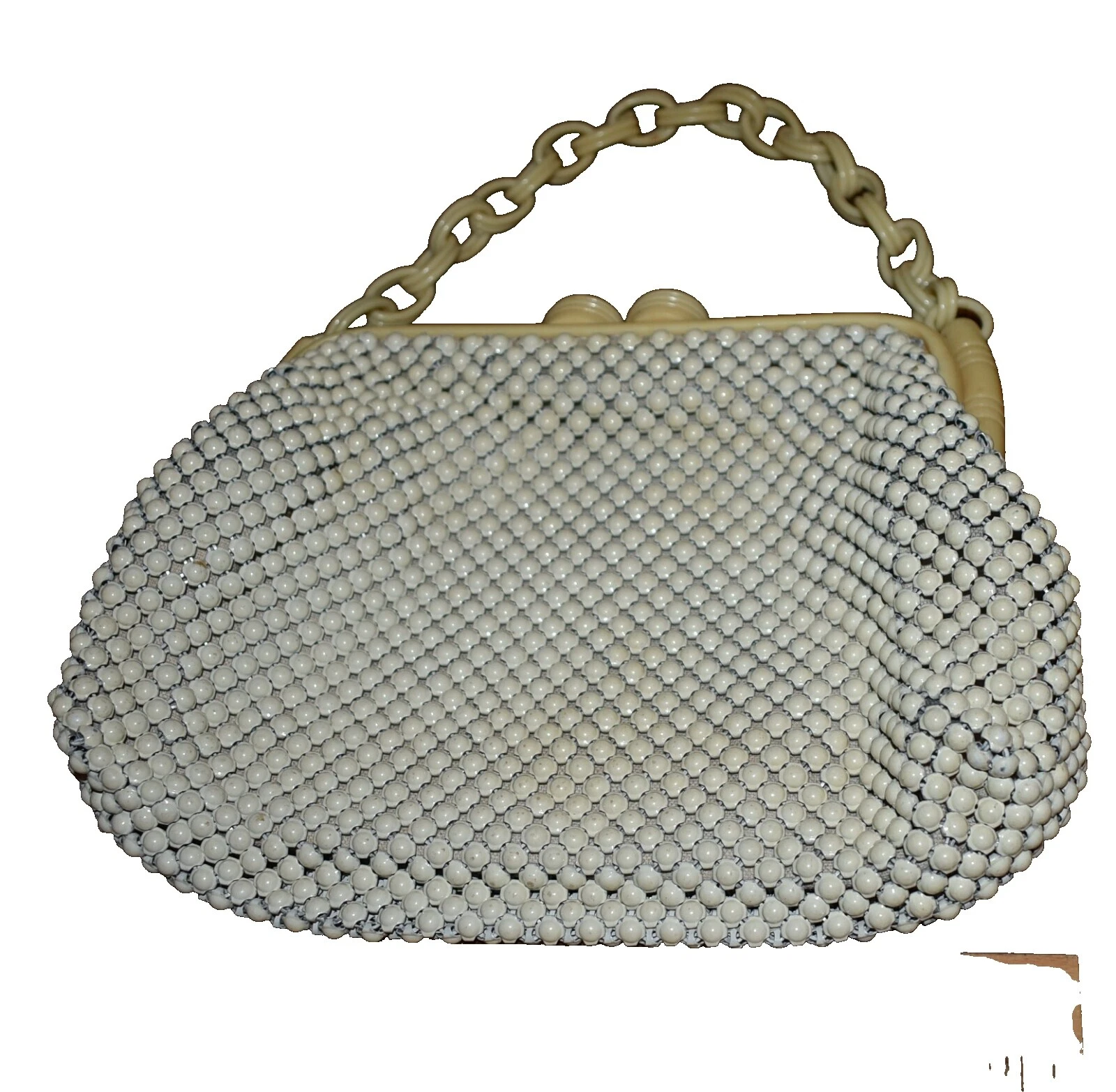 Whiting and Davis White 1930s Decade Vintage Bags, Handbags & Cases