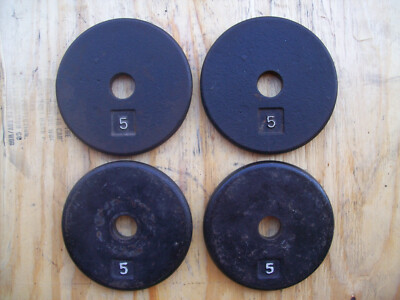 5lb ''PANCAKE'' PLATES Bodybuilding Strongman HOMEGYM Fitness DUMBBELLS Exercise*