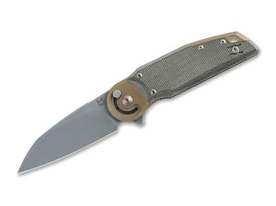 Fox Knives Metamorphosis Wharncliffe M390 Micarta Green Taschenmesser FX-556-B4
