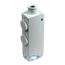 Mini illuminated Jewelers Loupe 160X - 200X  Lighted Microscope Magnifying Glass