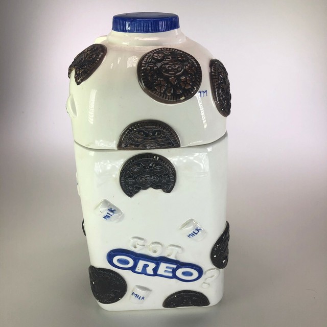 Nabisco Oreo Cookie Milk Jug Houston Harvest Ceramic Cookie Jar eBay
