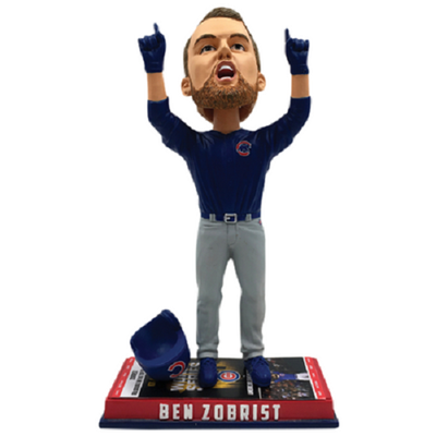 Chicago CUBS Ben Zobrist Ticket Base World Series Bobblehead