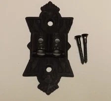 5" LONG LARGE BLACK CAST IRON DOUBLE WALL BRACKET LAMP HINGE NEW 13930JB