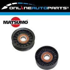 2 Fan Belt Idler Bearings Grooved Drive BeltPulley Set for Ford 4.0L 6cyl Pair
