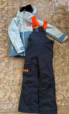 Helly Hansen Junior/Kids Ski Jacket and Pants size 10 Blue/Orange