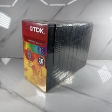 TDK VHS Video Cassette Tape T120-HS 10Pack Brand New Shrinkwrap Premium Quality✅