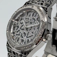 MICHAEL KORS MK7408 Oversized Lennox Animal Pavé Silver-Tone Watch