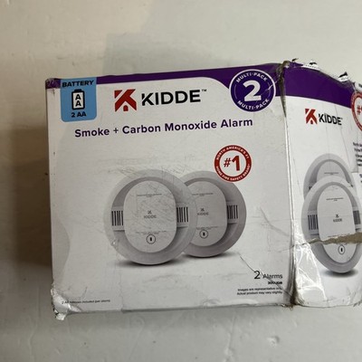 2PK Kidde 30CUDR Smoke & Carbon Monoxide Detector AA Battery Backup - Open Box