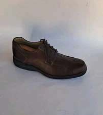 Johnston & Murphy Dk Brown Oxford Mens Shoes 10 M Schuler Bicycle Toe MSRP $ 145