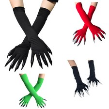 Elbow Length Long Claw Gloves, Unisex Halloween Costume for Cosplay Party Dress