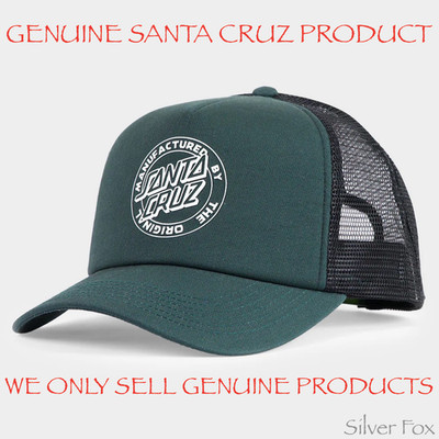 SANTA CRUZ MFG DOT MENS GREEN TRUCKER SNAPBACK CAP HAT BRAND NEW WITH TAGS