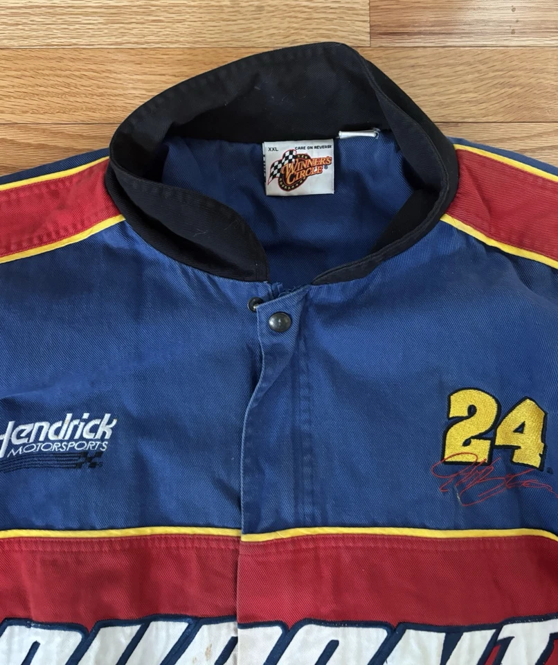 Chaqueta de carreras Vintage Nascar Winners Cricle Jeff Gordon Dupont para hombre Talla 2XL Foto 3 de 4