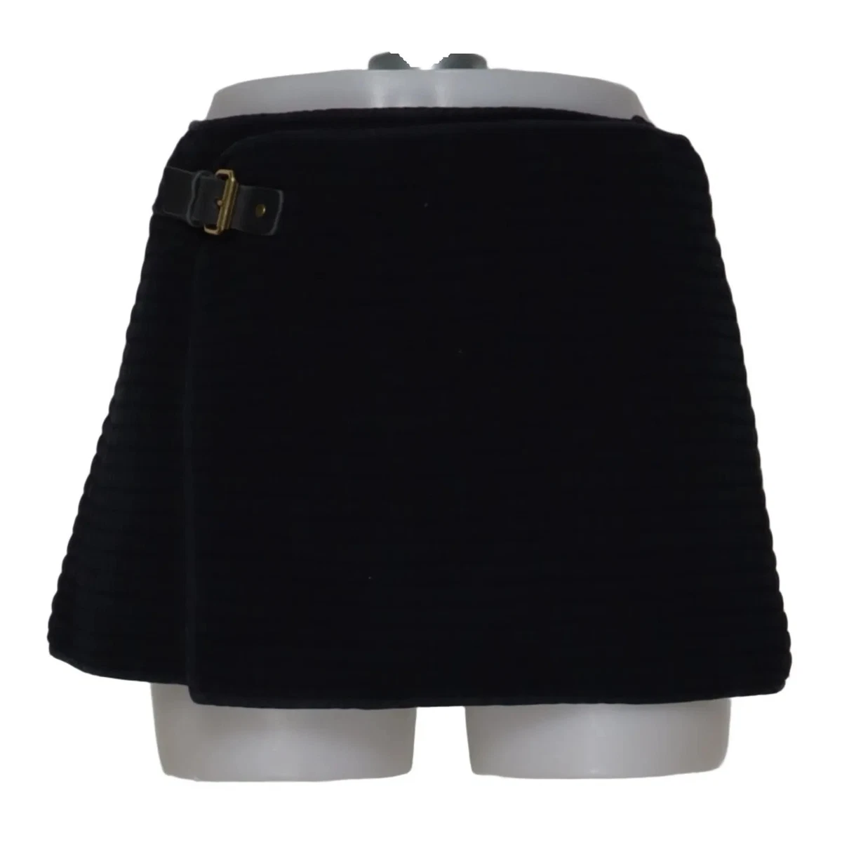 Isabel Marant, Wickelrock, Größe: 36, Schwarz, Baumwolle/Leder, Einfarbig #P5z