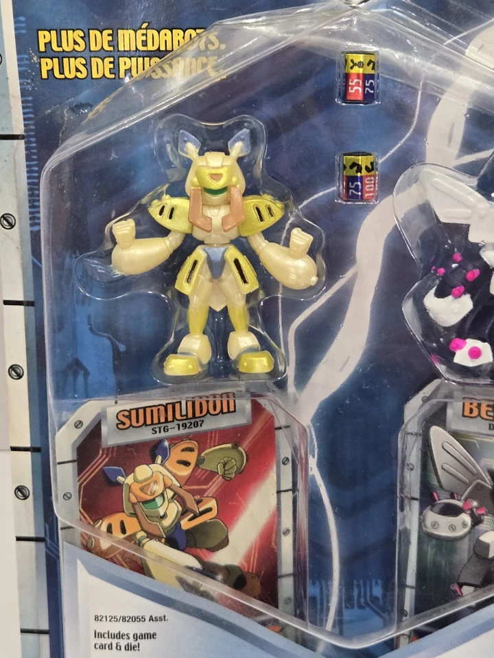 RARE Vintage Hasbro 2002 Medabots Sumilidon vs Belzelga Figures Cards New - Imagem 2 de 4