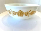 VINTAGE PYREX BUTTERFLY GOLD PATTERN ROUND NESTING MIXING BOWLS #404 & #403