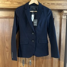 J Crew 1035 Dark Blue Blazer Size 00 NEW NWT Fitted 2 Button Career Office